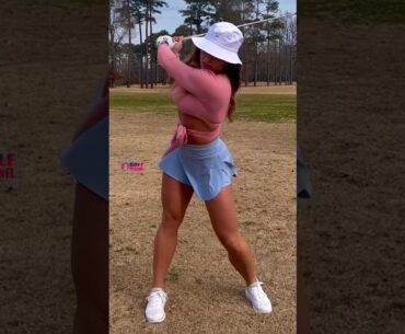 Amazing Golf Swing you need to see | Golf Girl awesome swing | Golf shorts | Caitlin Rice