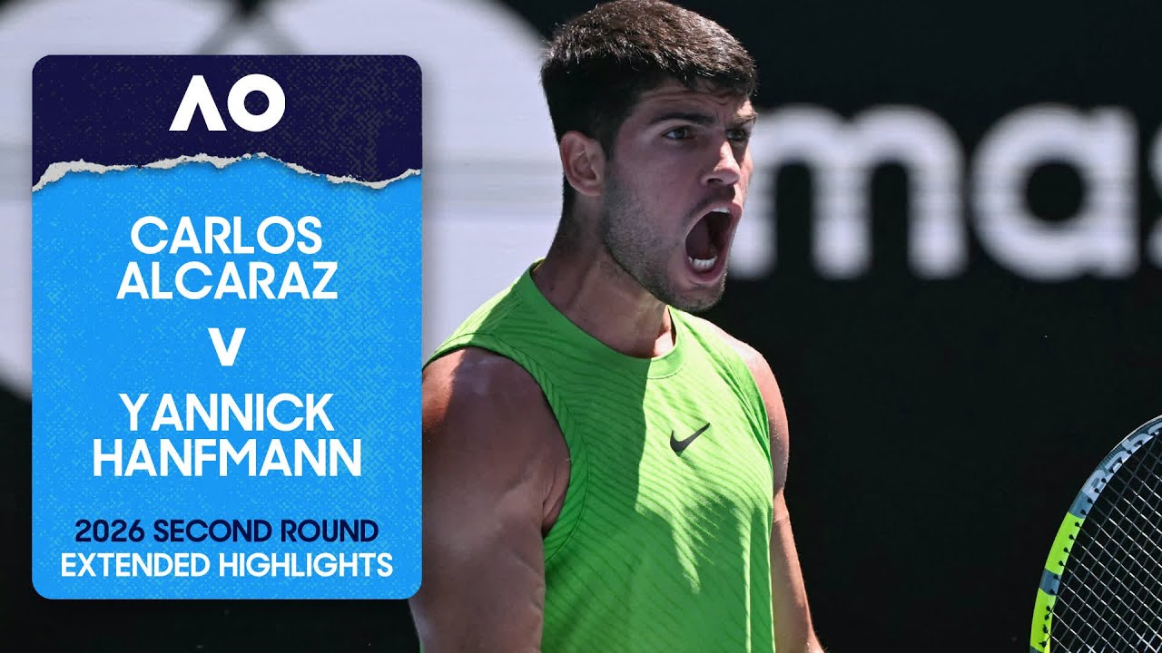 Carlos Alcaraz v Yannick Hanfmann Extended Highlights | Australian Open 2026 Second Round Carlos Alcaraz v Yannick Hanfmann Extended Highlights | Australian Open 2026 Second Round