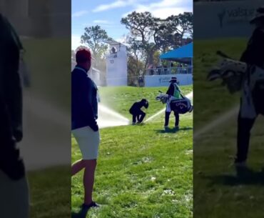 Oops 😬 Adam Hadwin had a run in with a sprinkler head at the Valspar Championship in March