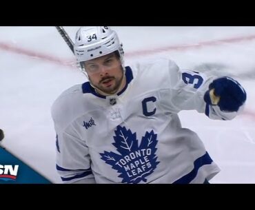 Maple Leafs' Auston Matthews Rifles Home Beauty Toe-Drag Goal vs. Avalanche