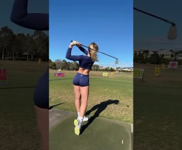 Amazing Golf Swing you need to see | Golf Girl awesome swing | Golf shorts | Antonia Harley