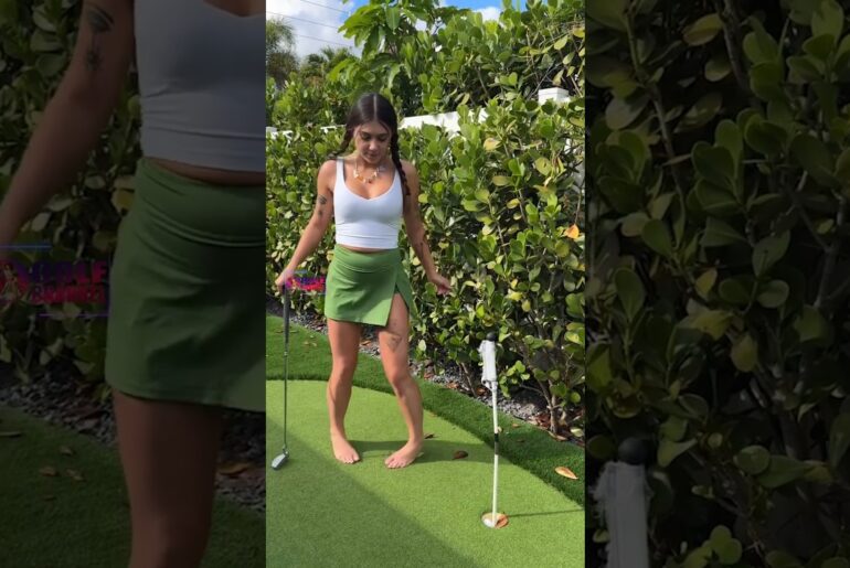 Amazing Golf Swing you need to see | Golf Girl awesome swing | Golf shorts | Alexis Evans