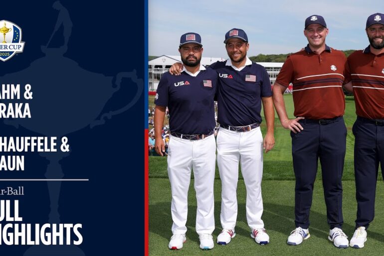 Rahm & Straka vs Spaun & Schauffele | Saturday Four-Balls | Full Highlights | 2025 Ryder Cup