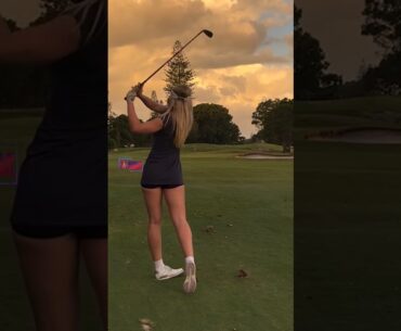 Amazing Golf Swing you need to see | Golf Girl awesome swing | Golf shorts | Antonia Harley