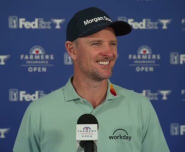Justin Rose Leads at Torrey Pines! 10-Under 62 on the North Course | Farmers Open R1 (FULL Q&A)