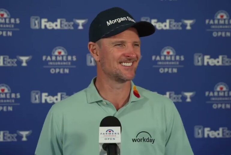 Justin Rose Leads at Torrey Pines! 10-Under 62 on the North Course | Farmers Open R1 (FULL Q&A)