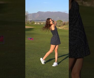Amazing Golf Swing you need to see | Golf Girl awesome swing | Golf shorts | Courtney Ann