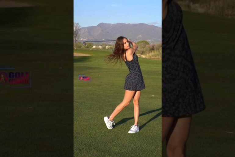 Amazing Golf Swing you need to see | Golf Girl awesome swing | Golf shorts | Courtney Ann