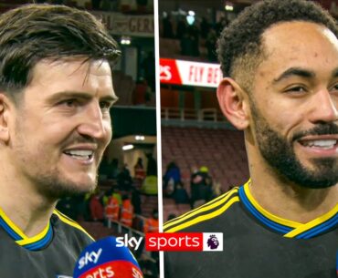Harry Maguire and Matheus Cunha FULL post-match interview as Man Utd beat Arsenal