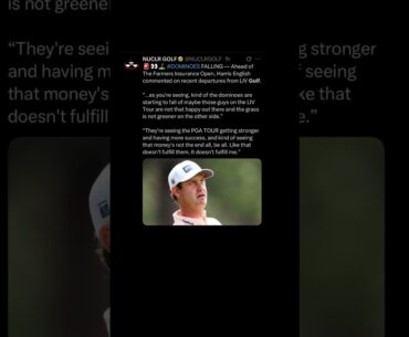 Harris English speaks on LIV Tour players return to PGA Tour | #golfnews #zachriddlegolf #progolf