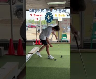 OUR MOST VIEWED TOURNAMENT! 3. Steven vs 6. Bella ROUND 1 (Holes 1-2)#golf #minigolf #puttputt