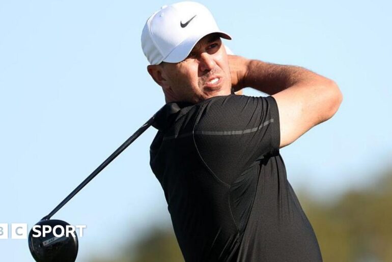 US golfer Brooks Koepka during the first round of the Farmers Insurance Open 2026 at Torrey Pines South Course on January 29, 2026.