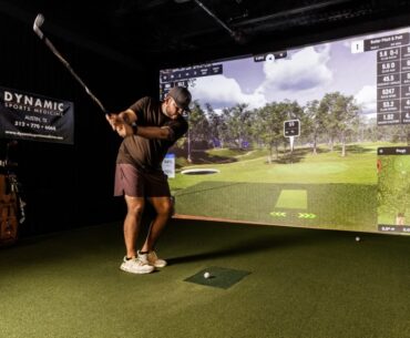 The indoor simulators have over 2,000 golf courses for players to choose from. (Courtesy 1872 Golf Club)