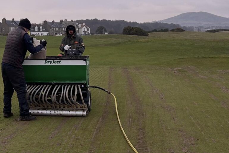 Leven Links Golf Club Enhances Greens with Advanced Technique