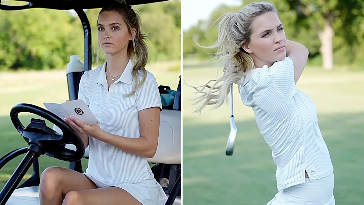 Golf Influencer Paige Mackenzie Turns Heads With Slow-Motion Golf Swing in Short White Skirt Yahoo entertainment home