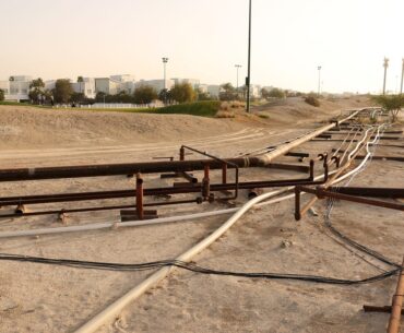Above-ground oil pipelines a unique feature at Royal Golf Club Bahrain