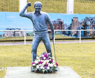The Seve Ballestero staue in Pedrena, Spain
