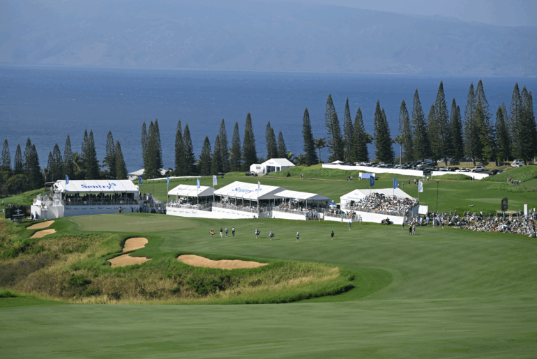 A general view of the Plantation Course at Kapalua Resort in Hawaii during the 2025 Sentry
