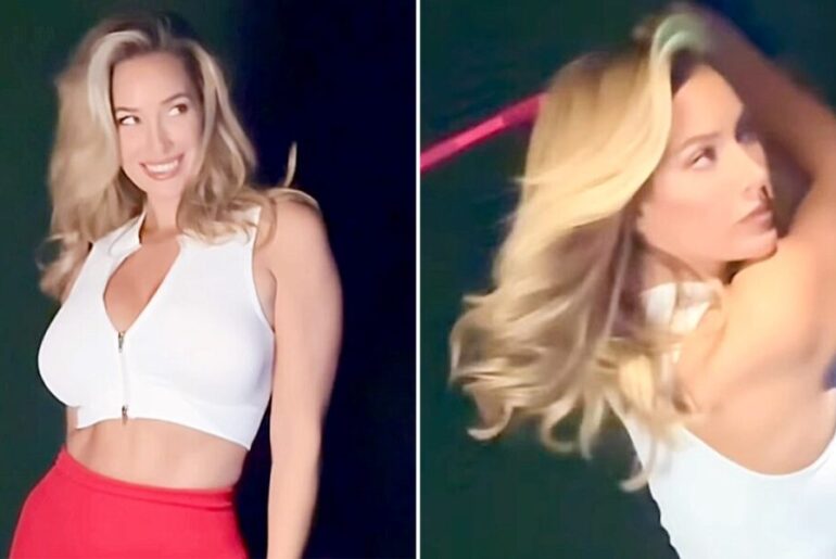 Paige Spiranac, in Leggings and a Plunging Top, Shows Off Her Swing in Mesmerizing Slow-Mo Video – National Enquirer