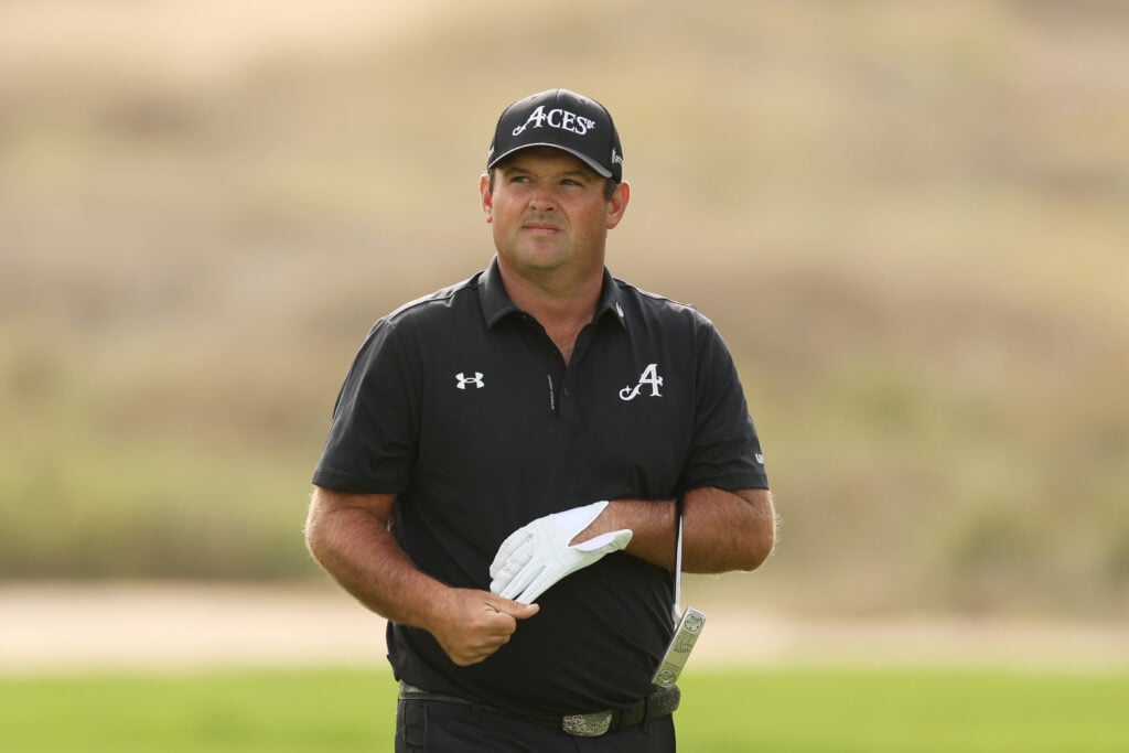 Patrick Reed during the second round of the Dubai Desert Classic