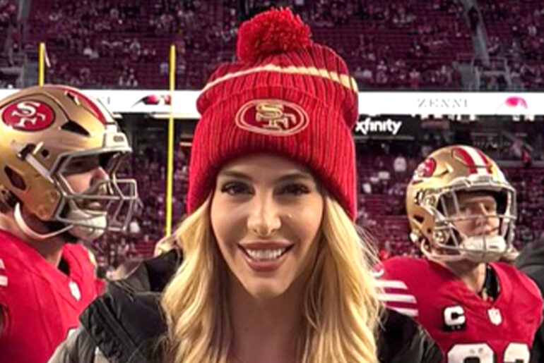 Stunning golf influencer who rivaled Paige Spiranac steals show on sideline at 49ers game