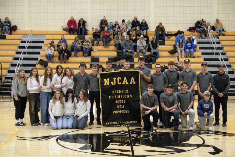 EWC Honors Lancer Golf Sophomores, Raises Championship Banner