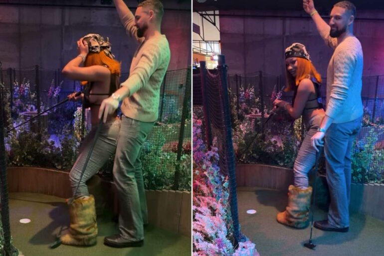 Megan Thee Stallion Has Steamy Moment with Klay Thompson During Golf Date