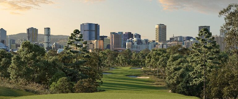 Artist impression of North Adelaide Public Golf Course