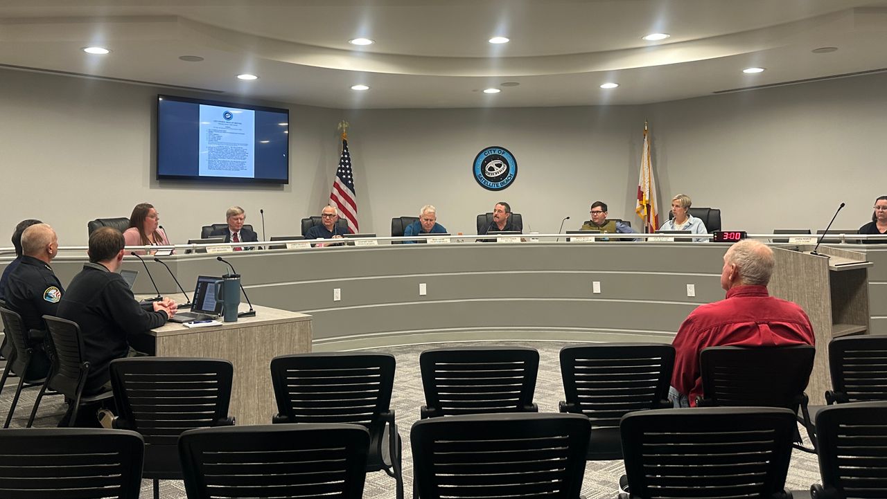 With a 4-1 vote, the Satellite Beach City Council approved the first reading of a golf cart ordinance that would allow residents to use unmodified golf carts on certain city roadways. (Spectrum News/Brandon Spencer)