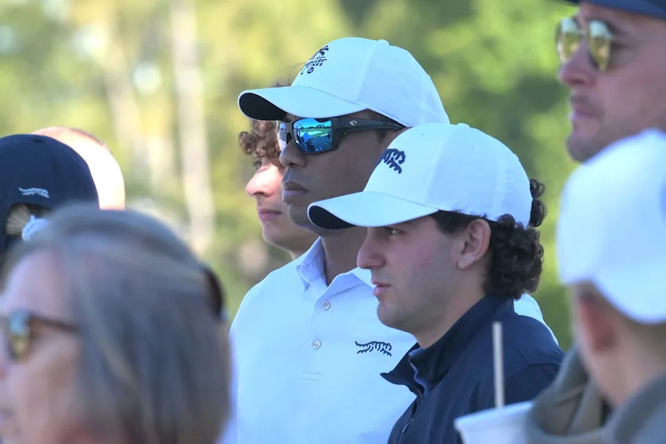 Tiger Woods is photographed in the gallery at the Junior Orange Bowl in support of son Charlie Woods at the Biltmore Golf Course on Jan. 3, 2026.