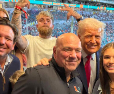 Inside Donald Trump's suite for CFP title game with President joined by Livvy Dunne, Jake Paul and granddaughter Kai