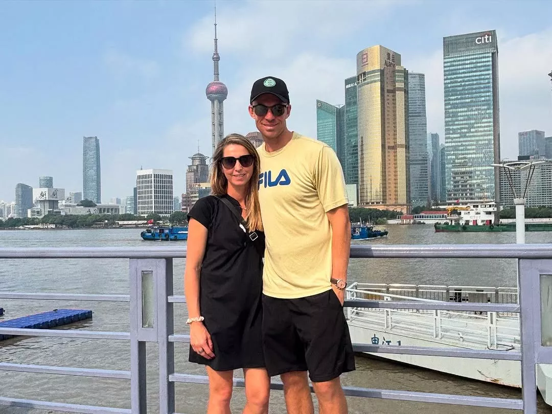 John Peers with his wife, Danielle Montgomery