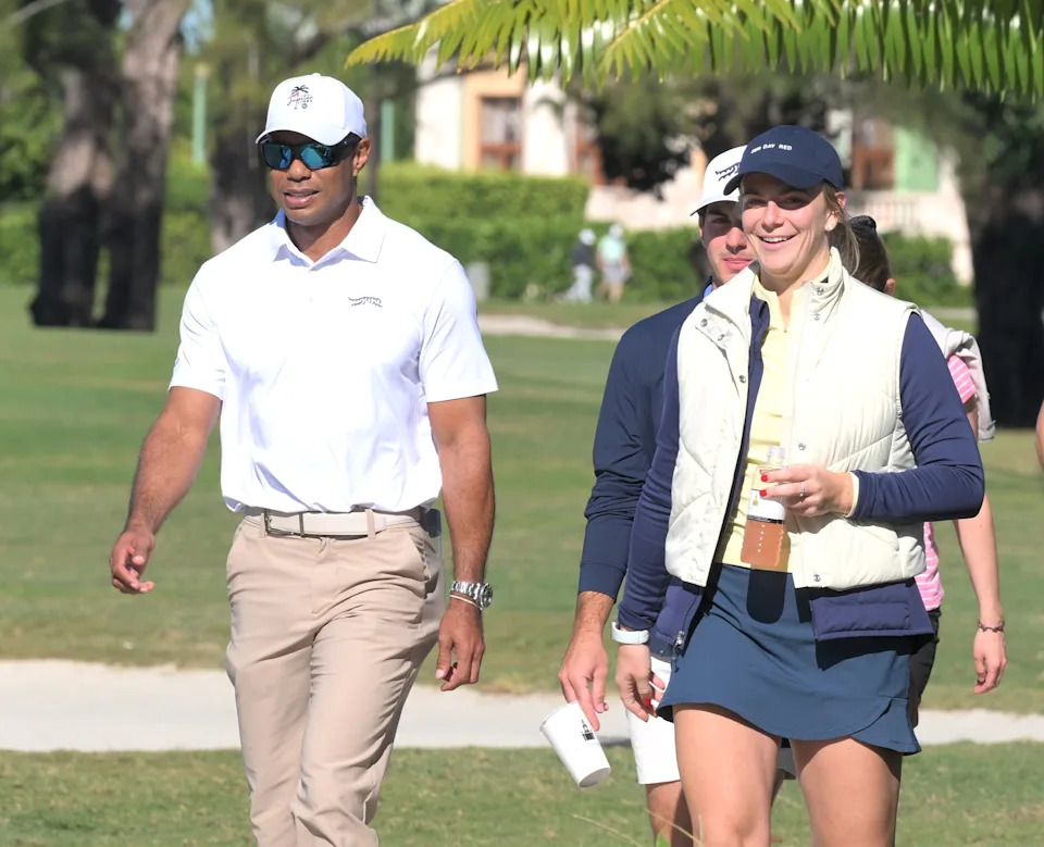 Tiger Woods is photographed in the gallery at the Junior Orange Bowl in support of son Charlie Woods at the Biltmore Golf Course on Jan. 3, 2026.