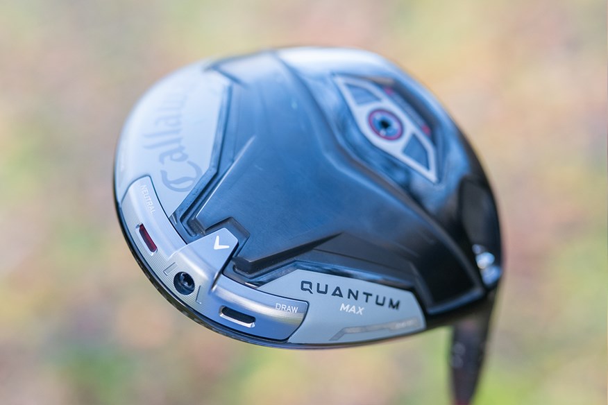 Callaway Quantum Max driver sole shows the weighting and colorscheme.