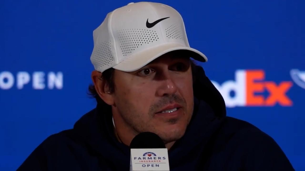 Brooks Koepka faces media after LIV exit, PGA Tour return, Farmers Insurance Open, tee times, reaction, phone call to Tiger Woods, news Brooks Koepka faces media after LIV exit, PGA Tour return, Farmers Insurance Open, tee times, reaction, phone call to Tiger Woods, news