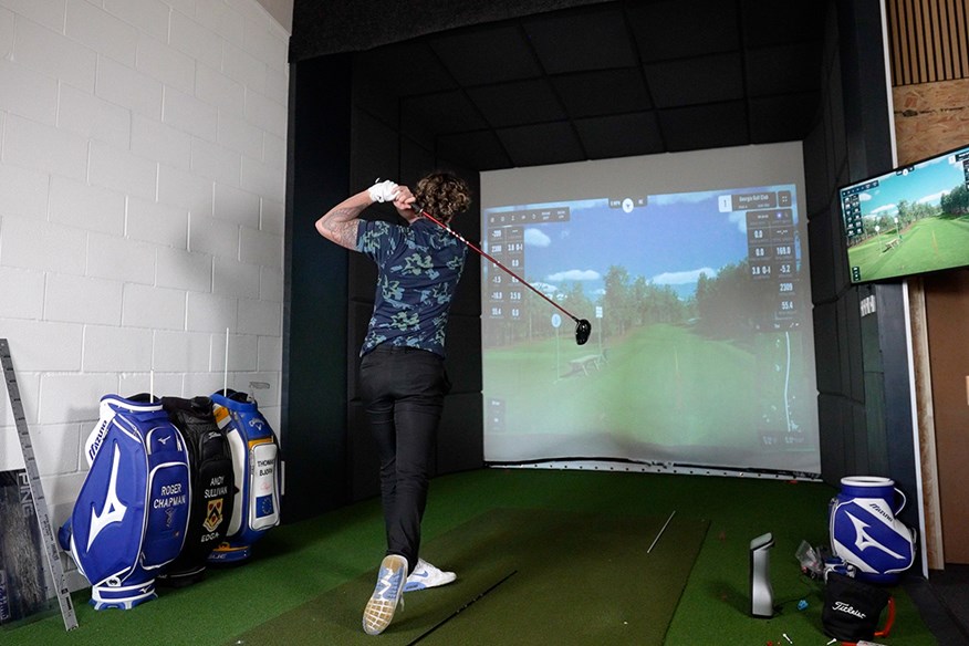 Today's Golfer Equipment Editor Alex Lodge testing the TaylorMade Qi4D driver.