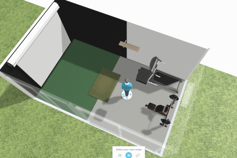 Sim mock up / dimensions check for a garden shed/gym