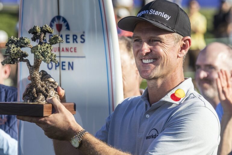 Rose powers to victory at Torrey Pines, Power tied 11th