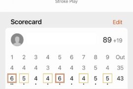 First time breaking 90! (Par 70)