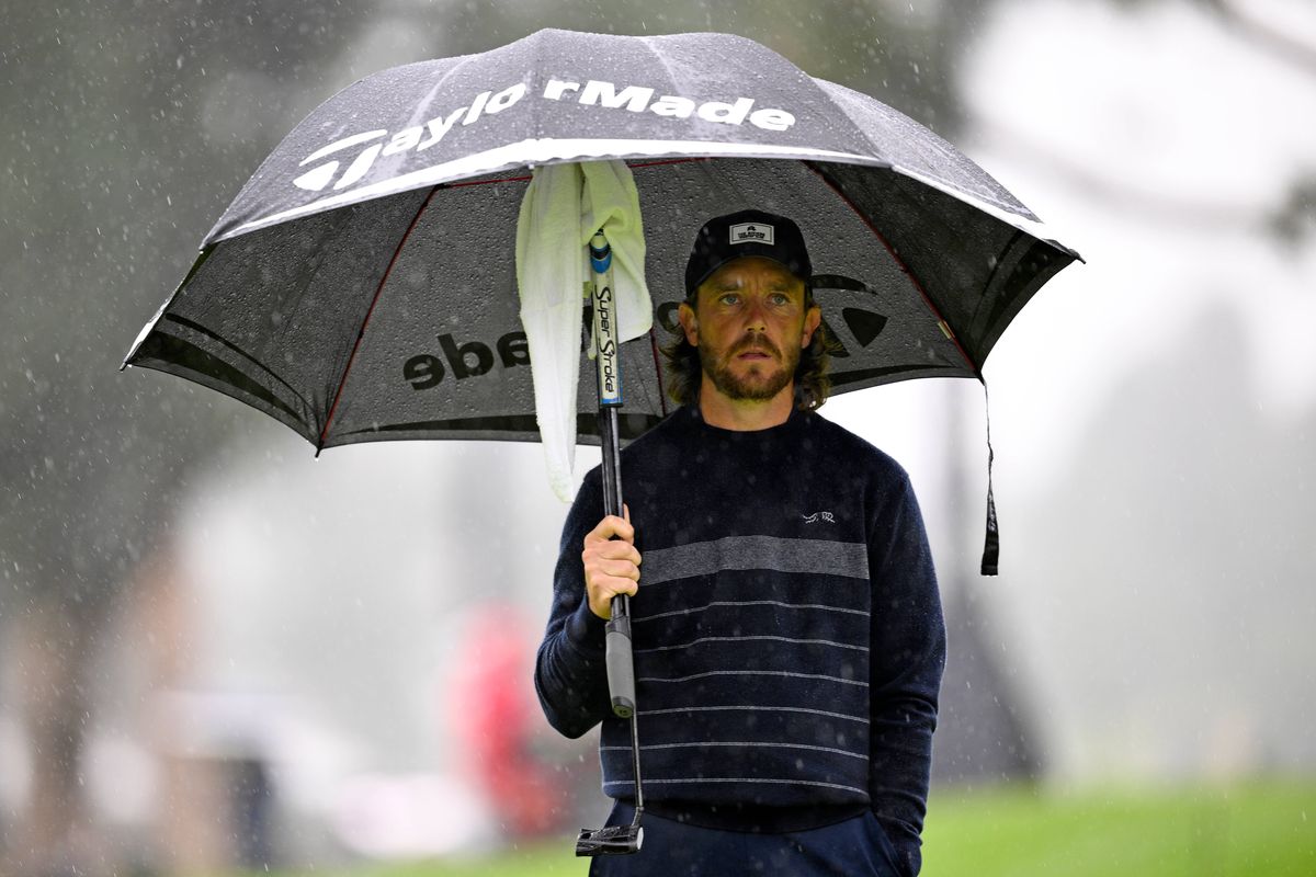 Tommy Fleetwood of England walks on the first hole during the first round of The Genesis Invitational 2026