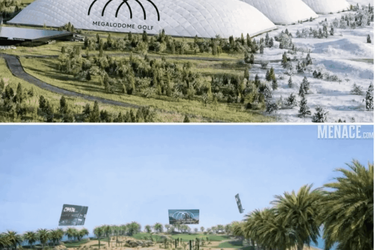 World's first indoor 9-hole golf course is under construction - Megalodome Golf in Oswego, IL, opening 2027! How do you like this wild idea?