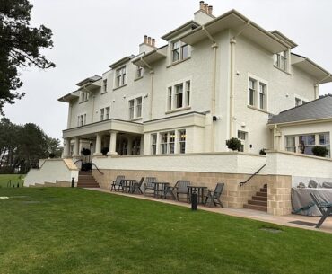 The Dunluce Lodge is a five-star luxury hotel nestled in an alcove of pine trees on the fairway of the fourth hole at Royal Portrush