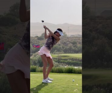 Amazing Golf Swing you need to see | Golf Girl awesome swing | Golf shorts | Courtney Ann