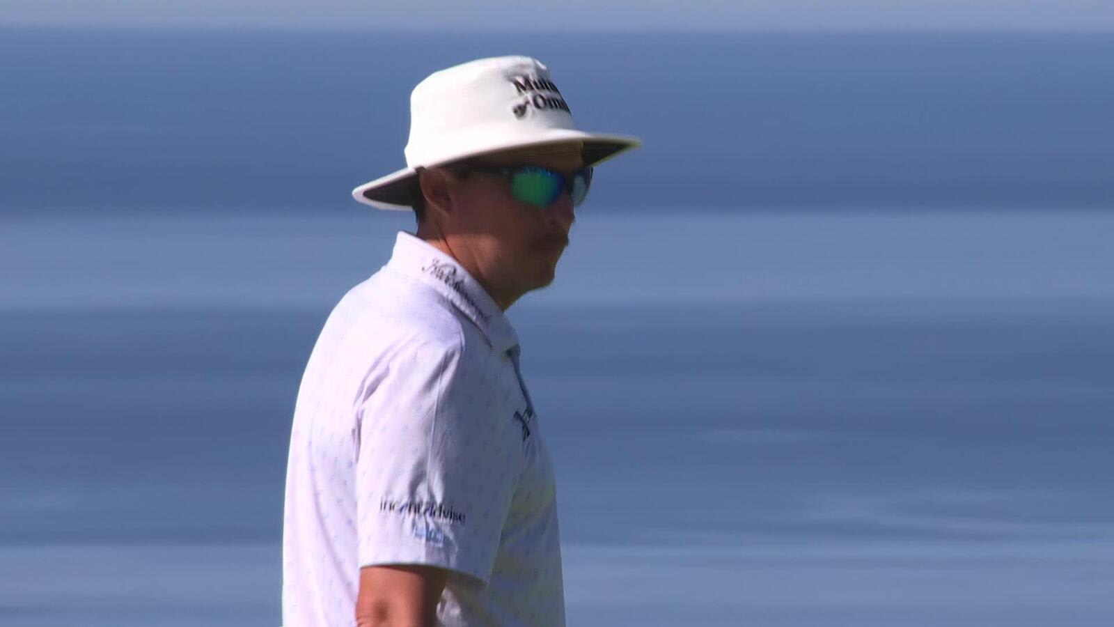 Joel Dahmen buries 40-foot birdie putt on No. 10 at Farmers