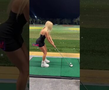 Amazing Golf Swing you need to see | Golf Girl awesome swing | Golf shorts | Amanda Kabdebo