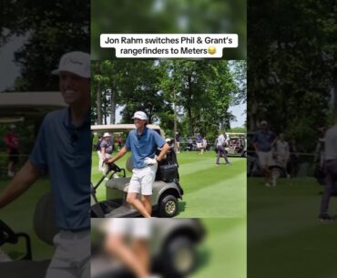 Jon Rahm switches Phil and Grant's rangefinders 😂😆