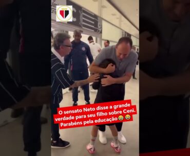 ADMITIU! 😂😂 NETO CHAMA FILHO PARA ABRAÇAR ROGÉRIO CENI E DIZ: “ESSE BATIA FALTA MAIS QUE O PAI”