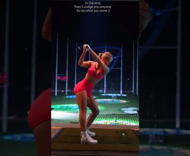 Amazing Golf Swing you need to see | Golf Girl awesome swing | Golf shorts | Antonia Harley