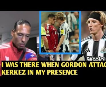 🔥Virgil van Dijk Confirms He Witnessed Anthony Gordon Incident After Liverpool Win✅