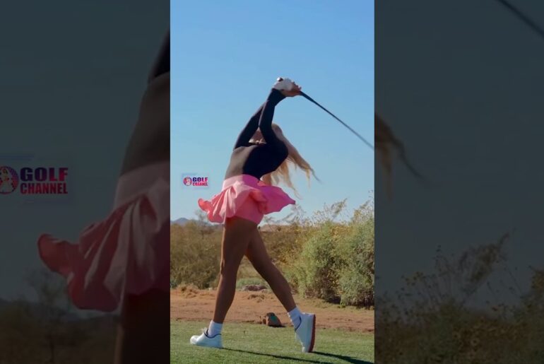 Amazing Golf Swing you need to see | Golf Girl awesome swing | Golf shorts | Claire Hogle